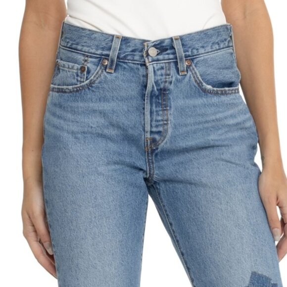 NEW Levi's 501® women Patch Jeans - Straight Leg  Rustic Craft  253 - Picture 5 of 6